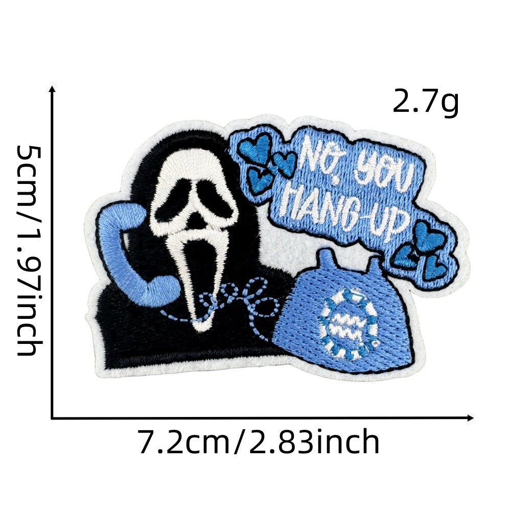Wholesale Ghost Face Cartoon Cloth Embroidery Patch